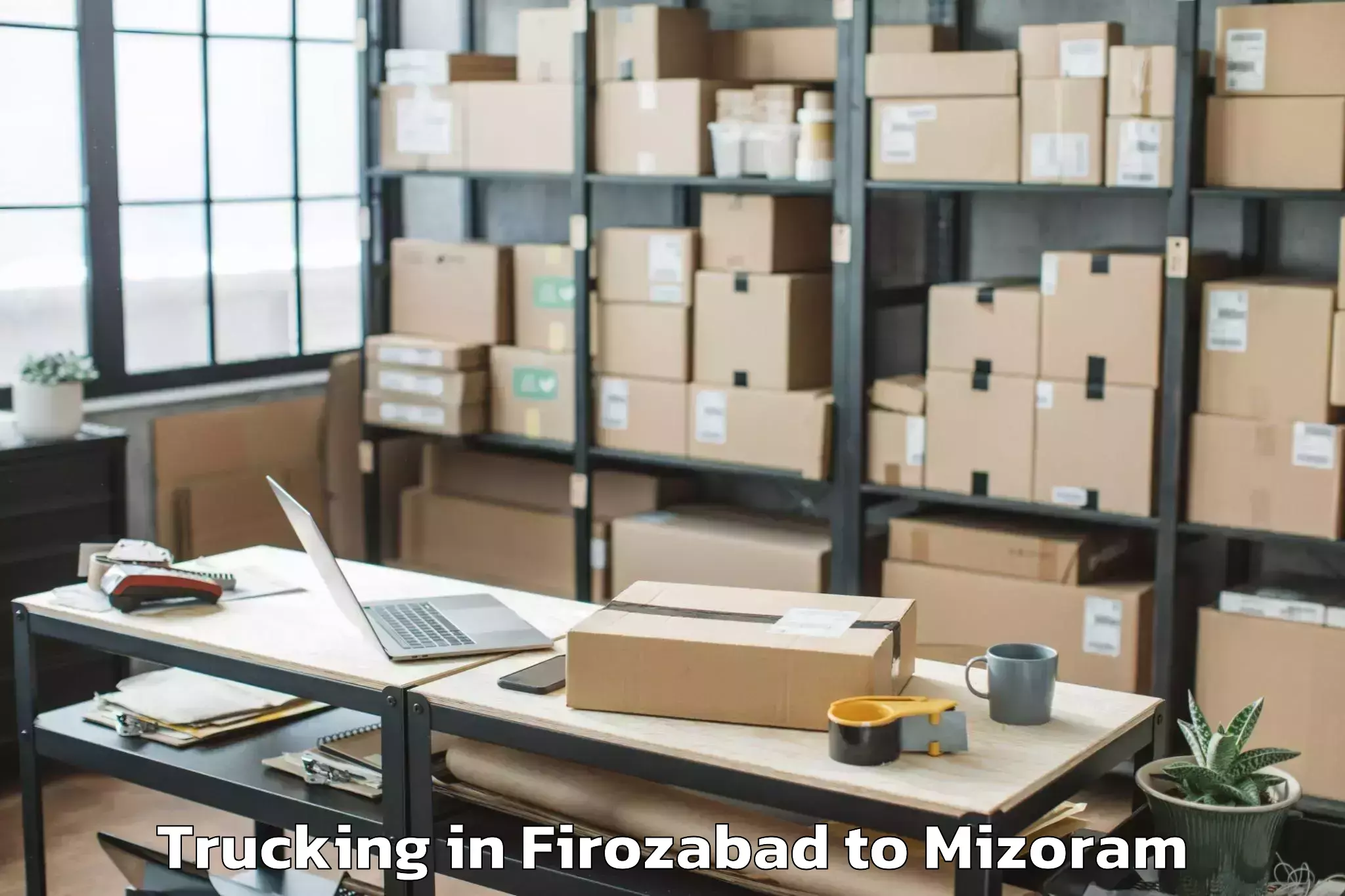 Professional Firozabad to Mizoram University Aizawl Trucking